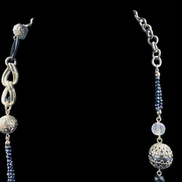 Loft Long Mixed Bead Necklace Statement Boho Layered Trendy Artisan Festival - Picture 7 of 8